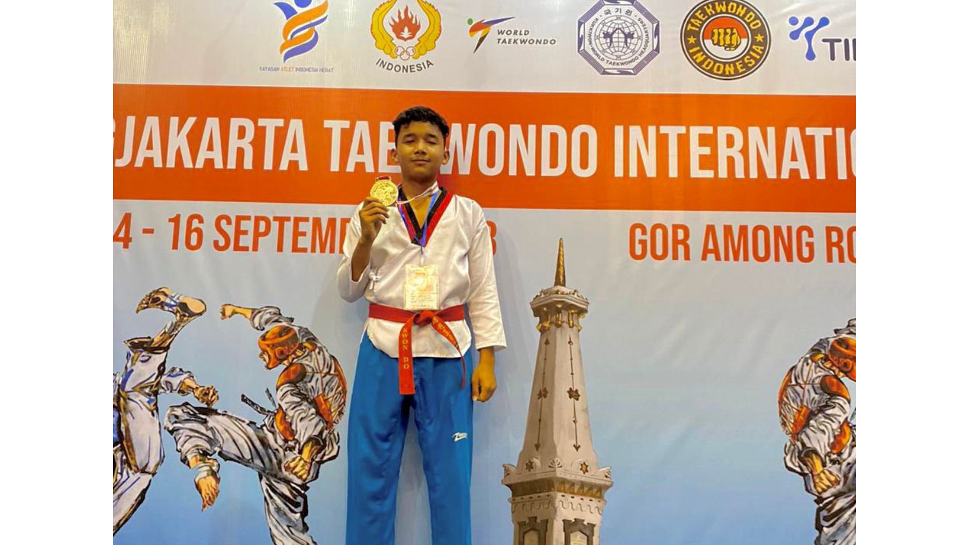 Atlet Taekwondo SMP Muhammadiyah Al Mujahidin Borong Medali pada Yogyakarta International Taekwondo Open 2023